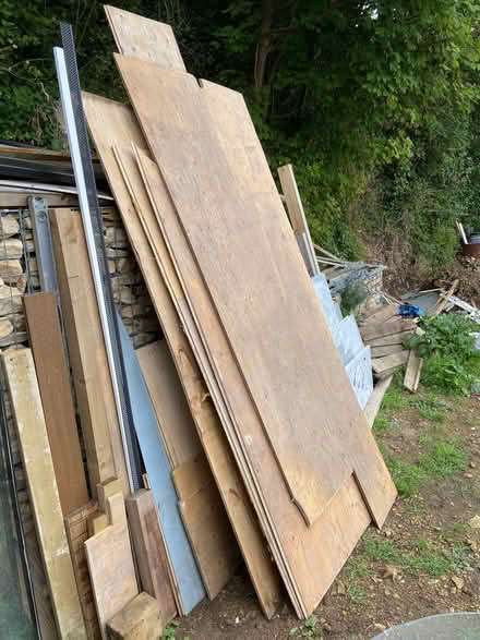 Photo of free Large used sheets of 18mm flooring ply (Forest Green GL6) #1