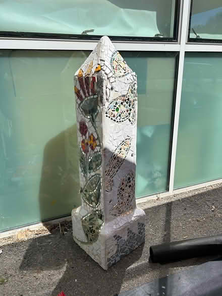 Photo of free Plaster mosaic obelisk (Mill Valley) #1