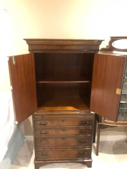 Photo of free Beautiful reproduction linen closet. Dark wood. (Charlbury OX7) #1