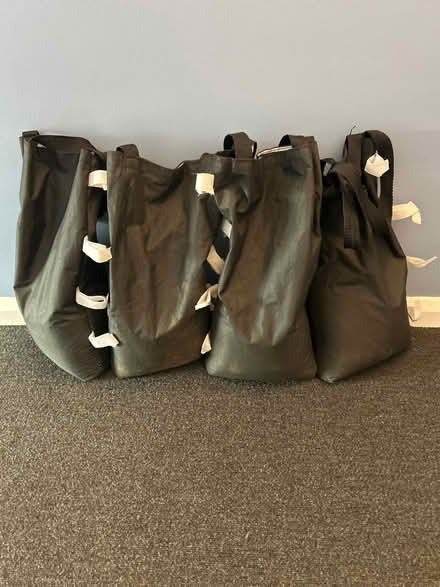 Photo of free 4 black gazebo weight bags (SW17 Tooting Bec) #1