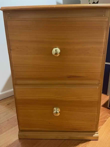 Photo of free 2 drawer timber filing cabinet (Bundoora) #1