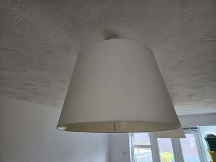 Photo of free 2 x LARGE WHITE LAMPSHADES (Tattenhoe MK4) #1