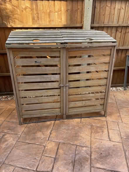 Photo of free Wooden Double bin storage (Brickhill, Bedford) #1