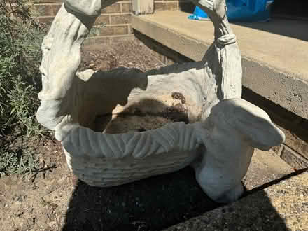 Photo of free stone planter with rabbit (near Adams and Walton) #2
