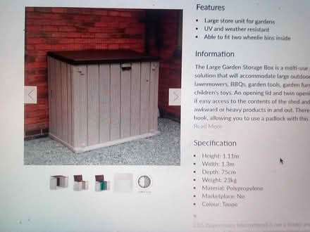 Photo of free Large garden storage box (Beechwood) #2