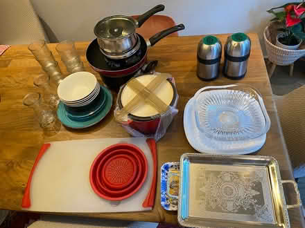 Photo of free Dishes pots and pans glasses tray (West Sunnyvale) #1