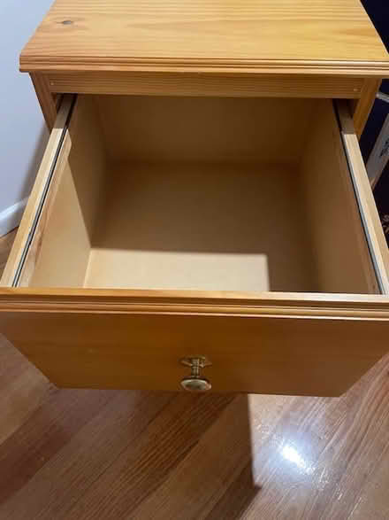 Photo of free 2 drawer timber filing cabinet (Bundoora) #2