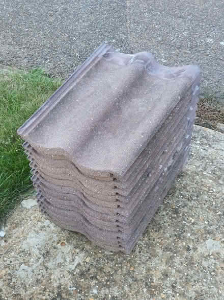 Photo of free 14 concrete roof tiles. (Manor Park Estate SG6) #1