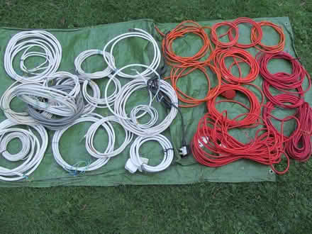 Photo of free Electrical flex cable & 13A plugs (Petersfield GU31) #1