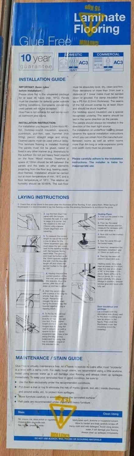 Photo of free Laminated flooring (4 packs) (GU14) #1