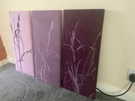 Photo of free Three Part Suede Effect Wall Art (CT5) #2