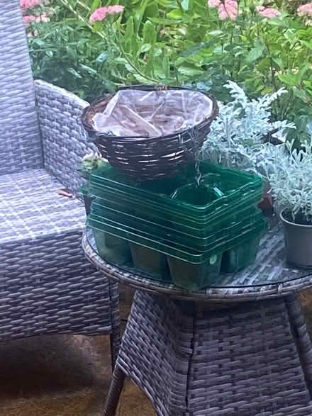 Photo of free Plastic planting trays & small hanging basket (Trennick TR1) #1