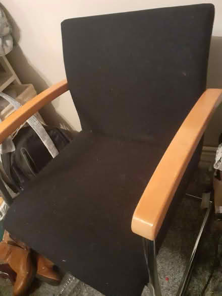 Photo of free Office chair wood arms & steel legs (Bs11 0ex) #1