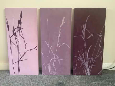 Photo of free Three Part Suede Effect Wall Art (CT5) #1