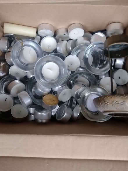 Photo of free Tea lights and glass holders (Cefnsuran Farm LD7) #1
