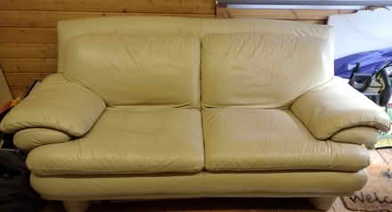 Photo of free Cream leather 2 seater setee (SK4) #1