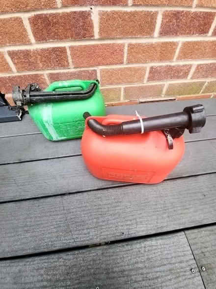 Photo of free Two 5L plastic fuel cans (Ashton upon Mersey M33) #1