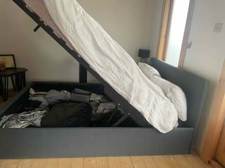 Photo of free Double ottoman bedframe - Dark grey (Garston WD25) #2