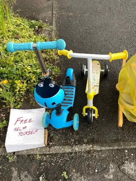 Photo of free Donkey rocker and child's scooter (IQ Winnersh RG41) #1