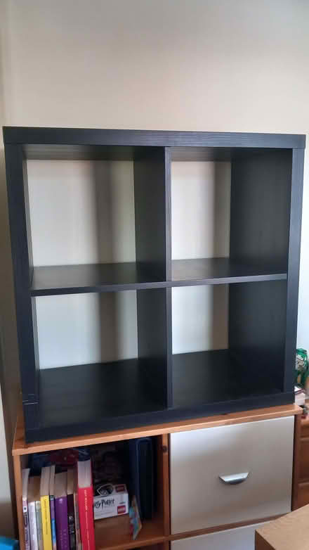 Photo of free IKEA Kallax cube - 2 x 2 Black/brown (Gosforth NE3) #1