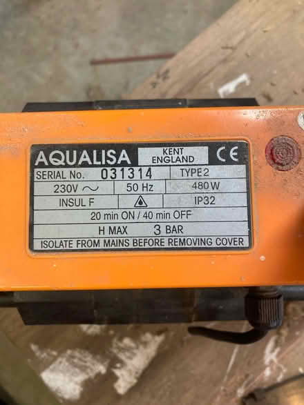 Photo of free Aqualisa shower pump (Beckenham BR3) #1