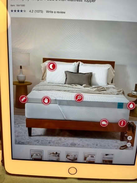 Photo of free Cal King 3” mattress topper (Rossmoor) #2