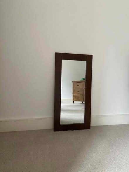 Photo of free Small wood frame mirror (TW16) #1