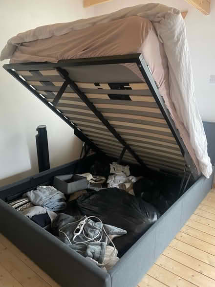 Photo of free Double ottoman bedframe - Dark grey (Garston WD25) #4