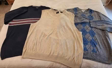 Photo of free 2 Men's Sweaters and 1 Men's Vest, Size 2XL