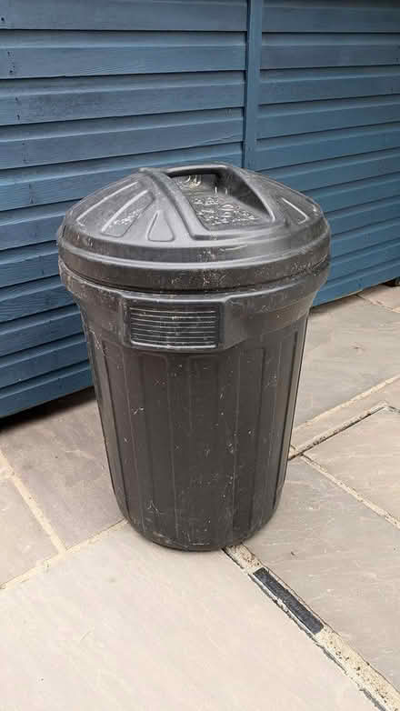 Photo of free Black plastic 80 litre bin (Welwyn Garden City AL8) #1