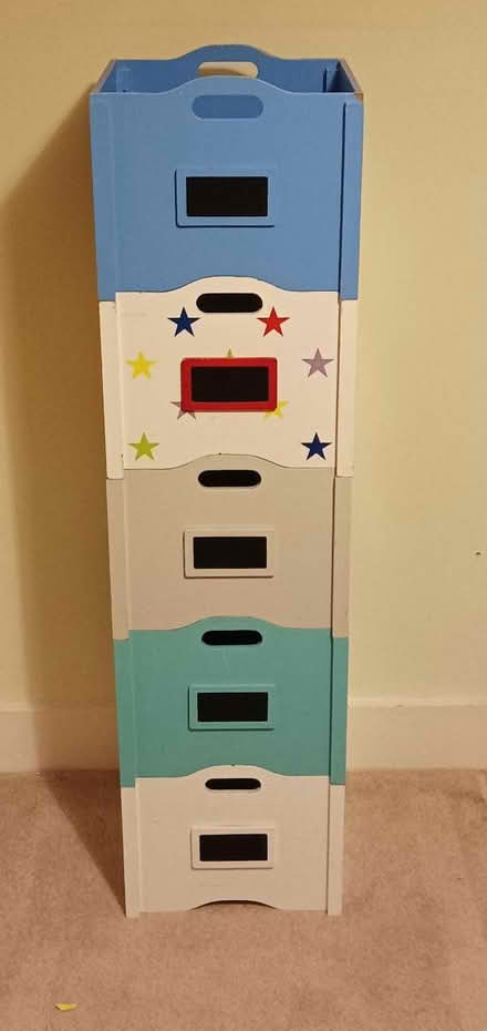 Photo of free 5 x child's toy storage boxes (Wood Street Village, GU3) #1