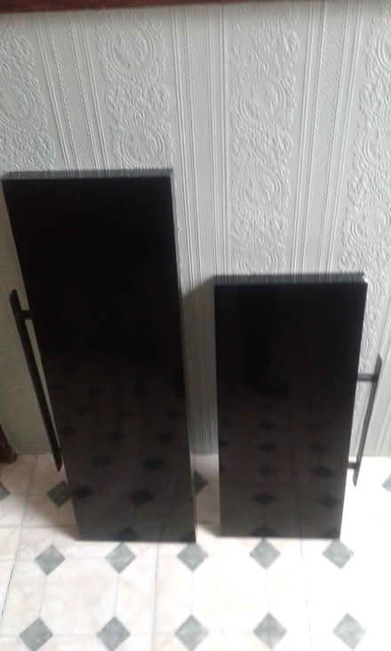 Photo of free Two Black Shiny Floating Shelves (St Blazey Gate PL24) #1