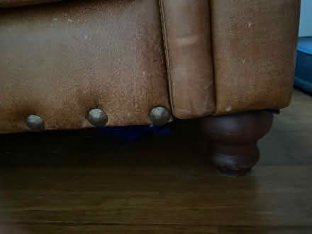 Photo of free Tan leather 3 seater sofa (Welwyn Garden City (AL7)) #3