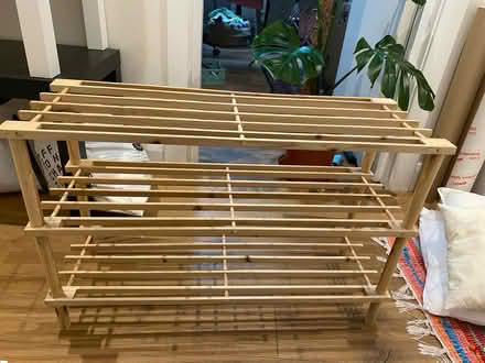 Photo of free Lightweight wood shoe rack (Nw3) #2