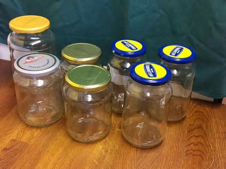 Photo of free 7xLarge 2lb glass jars for homemade pickles or chutney (Stokegorse SY7) #1