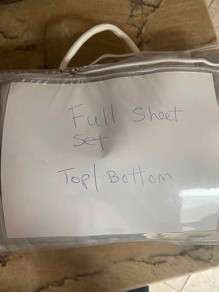 Photo of free Full size bed gray sheet set (Remington Ave in Sunnyvale) #1