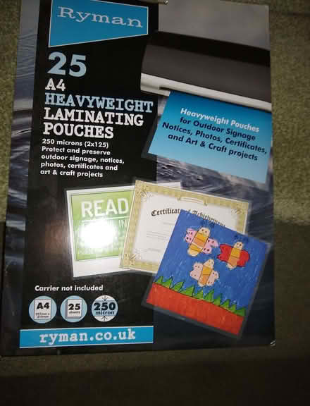 Photo of free Laminating pouches (Higham Hill E17) #1