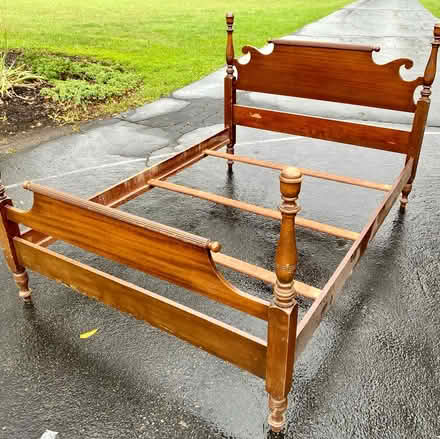 Photo of free Full size bed frame (Pittstown NJ) #2