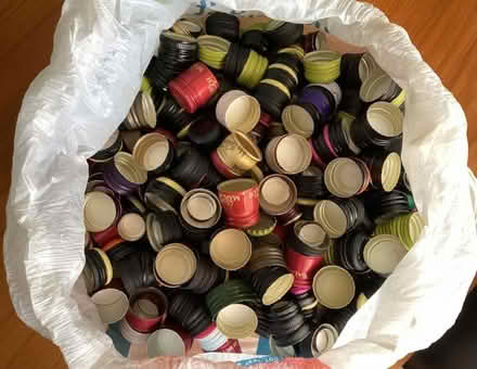 Photo of free A poly bag of non-metalic screw caps. (Mytchett GU12) #1