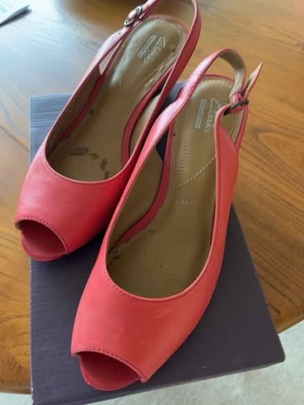 Photo of free Red leather shoes (Eastbourne BN21) #1