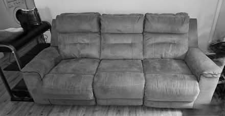 Photo of free Suede Power Sofa (Shelburne, near town center.) #1