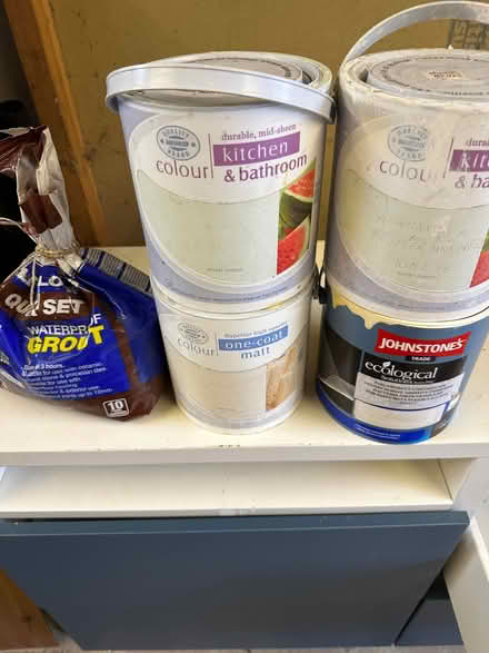 Photo of free Paint and brown waterproof grout (Gleadless Common S12) #1