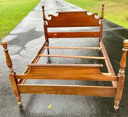 Photo of free Full size bed frame (Pittstown NJ) #3