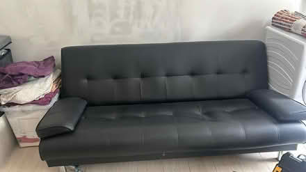 Photo of free Leather Click clack sofa bed (N1 Islington) #1