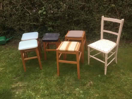 Photo of free Wooden stools and chair (Painswick) #1