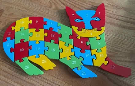 Photo of free Wood ABCs 123s puzzle (Brightwood (20012)) #2