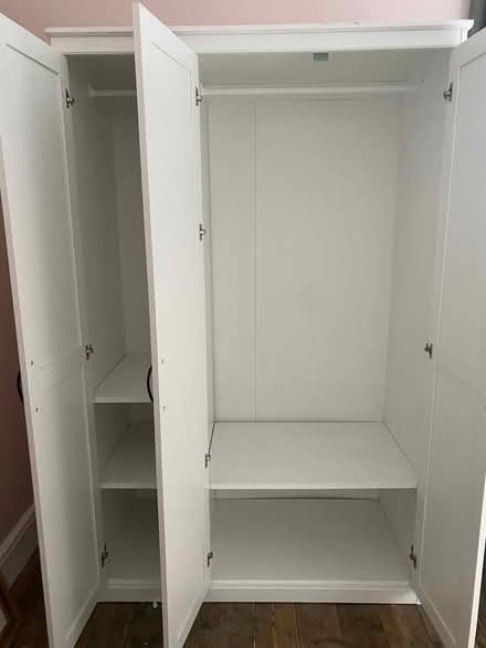 Photo of free IKEA white three door wardrobe (Sale M33) #1