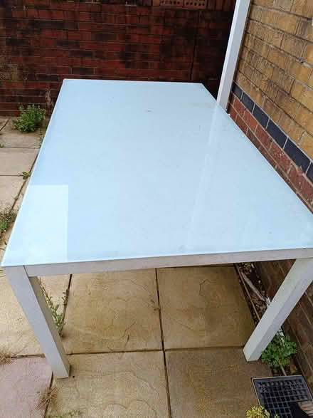 Photo of free Glass topped dining/outside table (Caerphilly CF83) #3