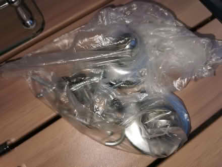 Photo of free Glass and chrome shelf, plus double towel rail (CO13) #2