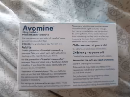 Photo of free Travel sickness tablets - box of 9 tablets (Lower Weston) #2